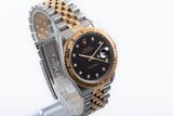 1991 Rolex18k/SS DateJust Thunderbird 16263 with Black Diamond Dial with Hangtag