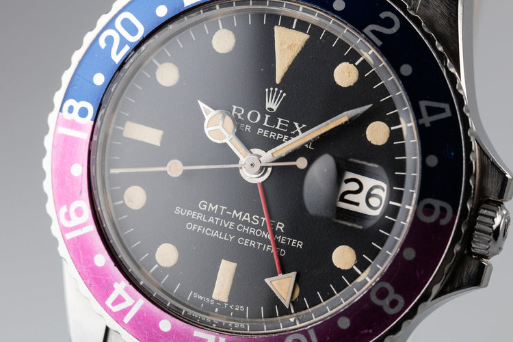 1966 Rolex GMT-Master 1675 with Fuchsia Bezel Insert