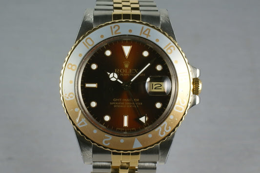 Rolex GMT Two Tone 16753 Root Beer