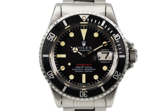 Vintage 1970 Rolex Red Submariner Mark IV Dial