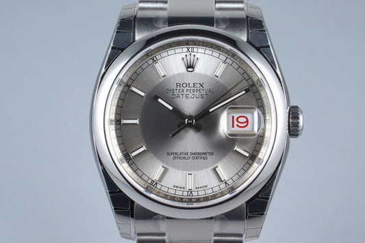 2015 Rolex Datejust 116200 Tuxedo Dial with Box and Receipt MINT