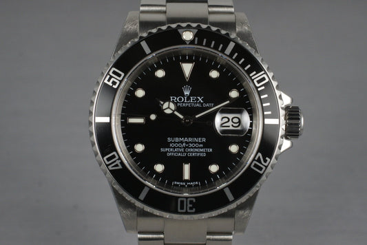 2006 Rolex Submariner 16610T with Box and Papers