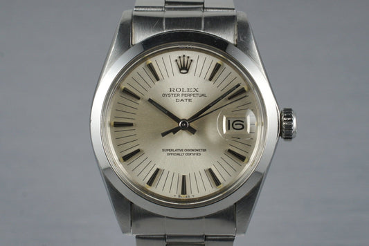 1972 Rolex Date 1500 Uncommon Silver Dial