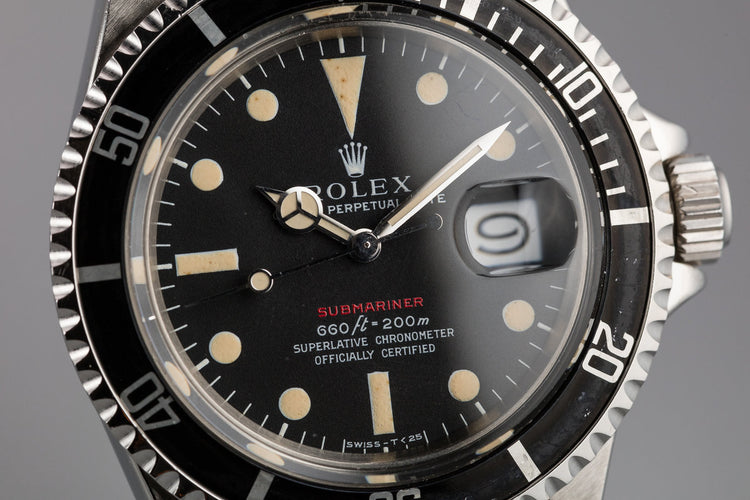 1971 Rolex Red Submariner 1680 with MK IV Dial