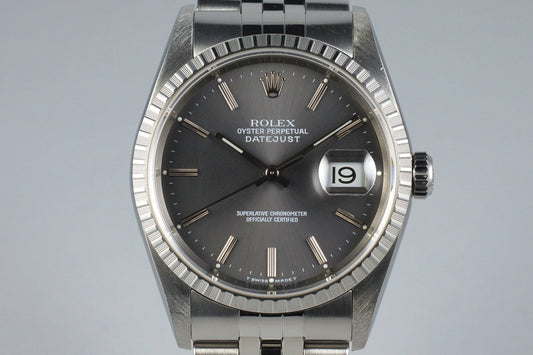2001 Rolex DateJust 16220 Gray Dial