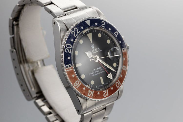 1971 Rolex GMT-Master 1675 with Faded "Pepsi" Insert