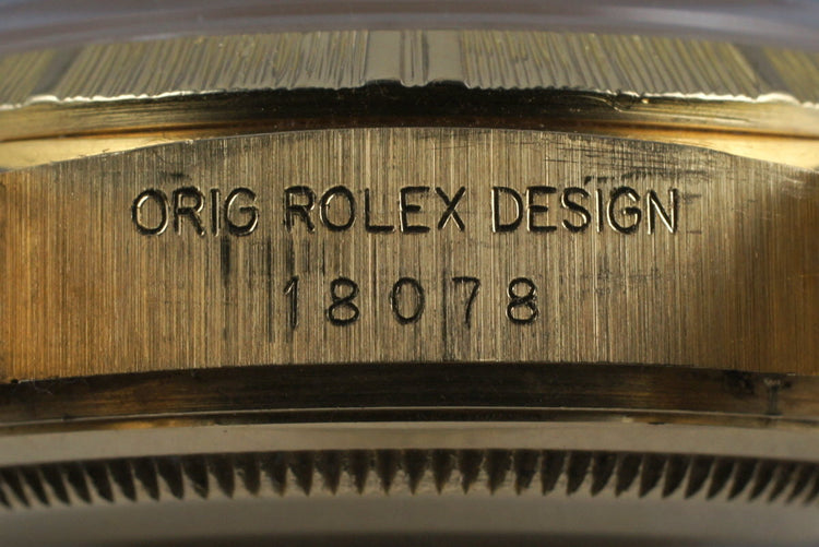 1985 Rolex YG Bark Day-Date 18078