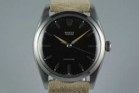 1961 Rolex Oyster Precision 6424 with Black Gilt Dial