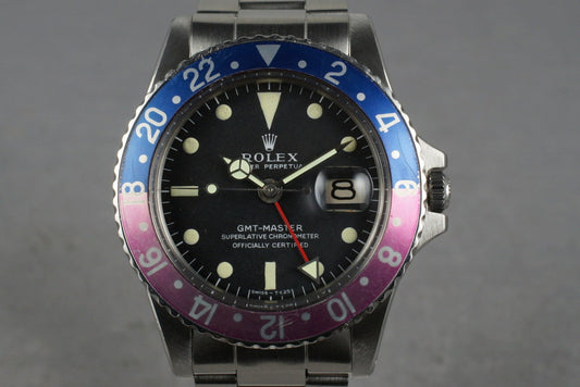 1967 Rolex GMT-Master 1675 with Service Papers