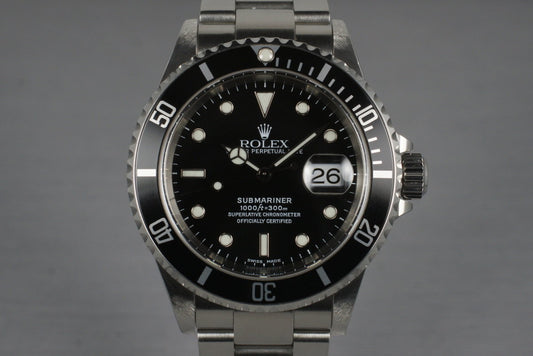 1999 Rolex Submariner 16610