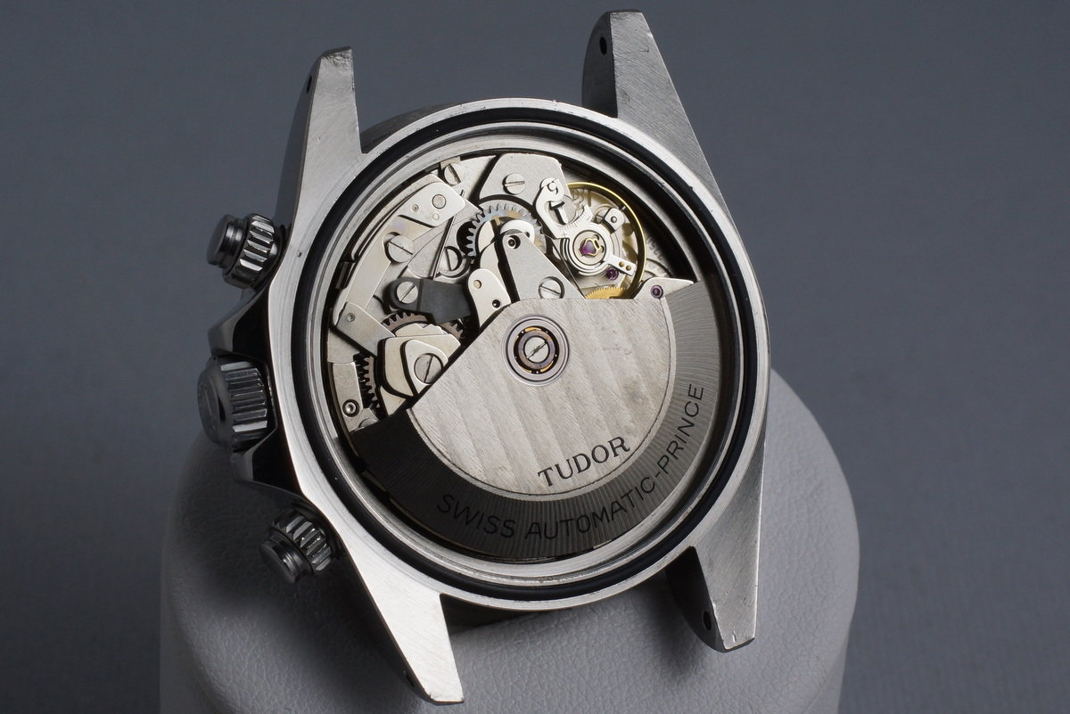 Tudor 79160, White Dial, Silver Counters. Photo: HQ Milton. · Photo: HQ Milton · © HQ Milton, used with permission · Source: https://hqmilton.com/products/1994-tudor-chronograph-big-block-79160-white-enamel-dial