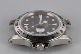 1986 Rolex Explorer II 16550 Black Spider Cracked Rail Dial with Service Papers