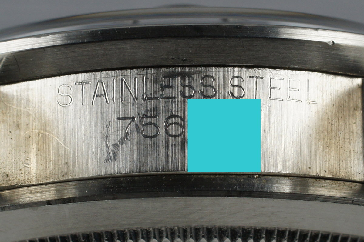 Tudor 7032/0 — Tropical Home Plate Dial. The photographed specimen has an older relume disclosed by the dealer. · Photo: HQ Milton · © HQ Milton, used with permission · Source: https://hqmilton.com/products/1970-tudor-monte-carlo-7032-0-tropical-home-plate-dial