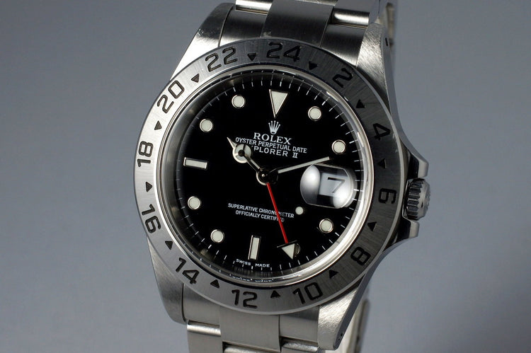 2000 Rolex Explorer II 16570 Black Dial UNPOLISHED