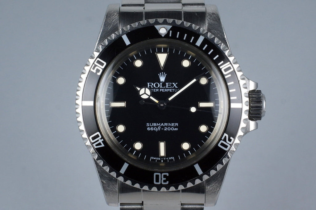 1985 Rolex Submariner 5513 Spider Dial with Box and Papers UNPOLISHED