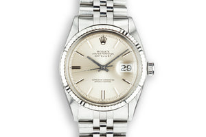 1970 Rolex DateJust 1601 with No Lume Silver Dial