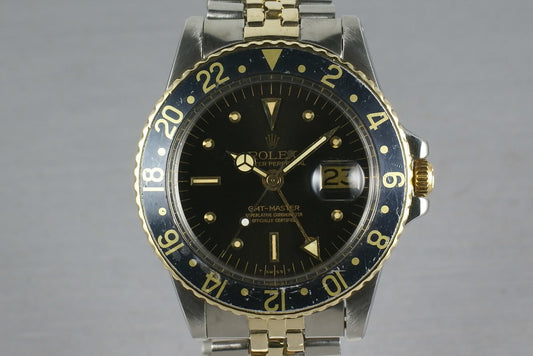 Rolex GMT 1675 Two Tone with Black Nipple Dial