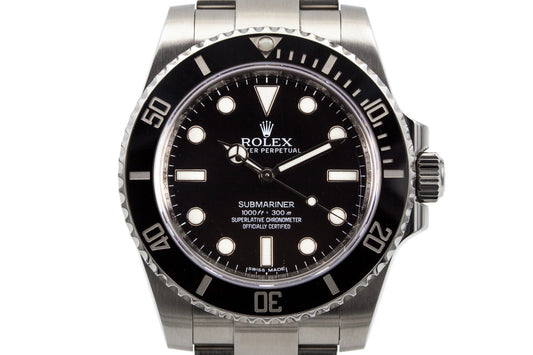 2013 Rolex Submariner 114060 with Box and Papers