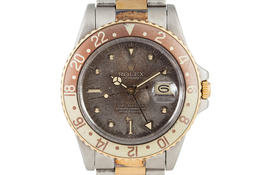 1980 Rolex Two Tone GMT 16753 with Tropical Root Beer Dial