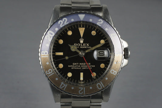 1963 Rolex GMT 1675 PCG Gilt UNDERLINE