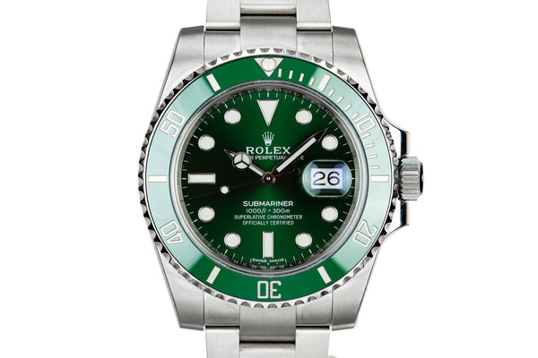 HQ Milton - 2016 Rolex Green Submariner 116610LV Hulk with Box