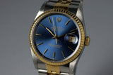 1989 Rolex Two Tone DateJust 16233 Blue Dial