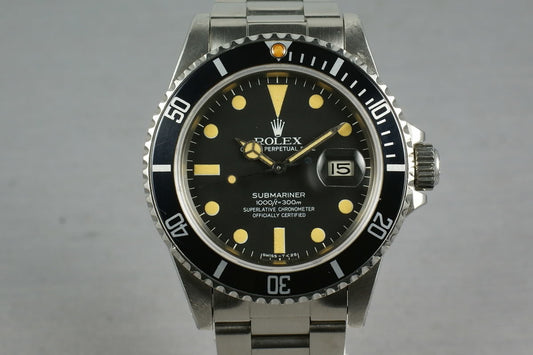 Rolex Submariner 16800 Amazing Orange Lume