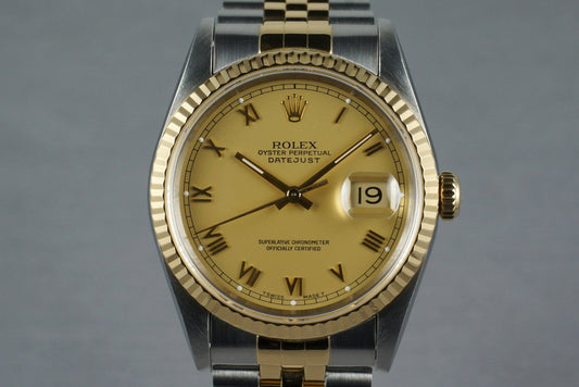1993 Rolex Two Tone DateJust 16233 Matte Roman Numeral Dial