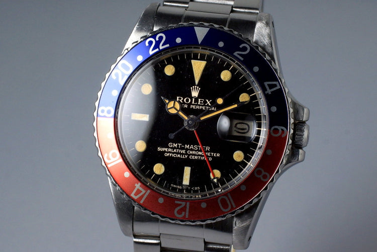 1964 Rolex GMT 1675 Glossy Gilt Dial