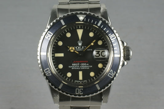 Rolex Submariner 1680 Red Sub