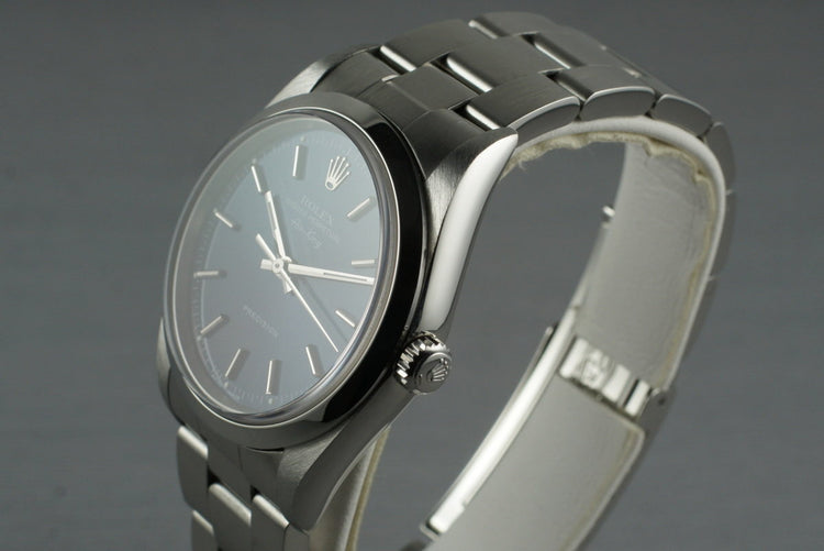 2002 Rolex Air-King 14000 Blue Dial with Box and Papers