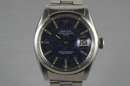 1970 Rolex Date 1500 with Blue Dial