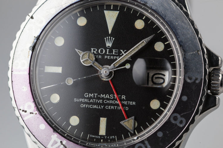 1968 Rolex GMT-Master 1675 With Fuchsia Bezel