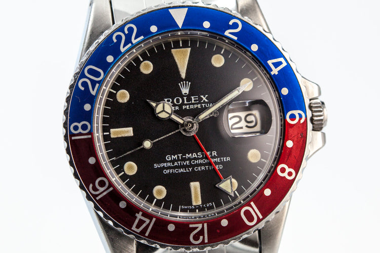 1968 Rolex GMT 1675 with Box and Papers
