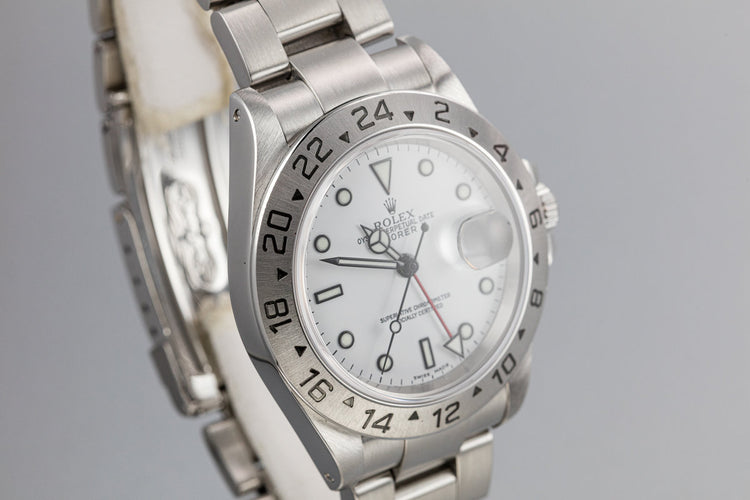 2000 Rolex Explorer 11 16570 White Dial with Box and Papers