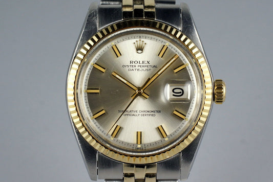 1971 Rolex Two Tone DateJust 1601 Silver ‘Wide Boy’ Dial