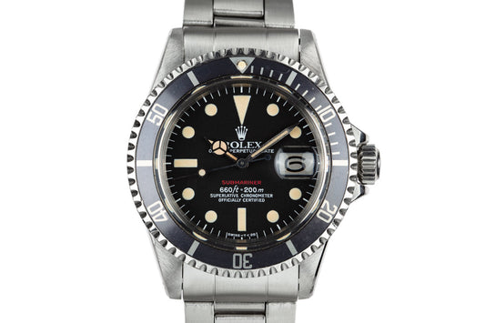 1972 Rolex Red Submariner 1680 with MK VI Dial with Box and Papers