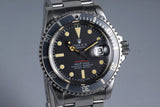 1972 Rolex Red Submariner 1680 Mark IV Dial with Box and Papers