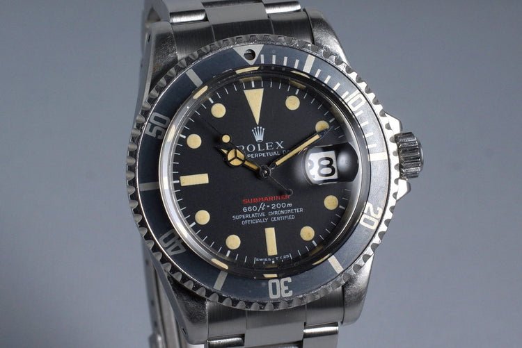 1972 Rolex Red Submariner 1680 Mark IV Dial with Box and Papers