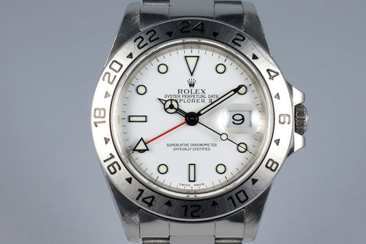 1999 Rolex Explorer II 16570 White Dial
