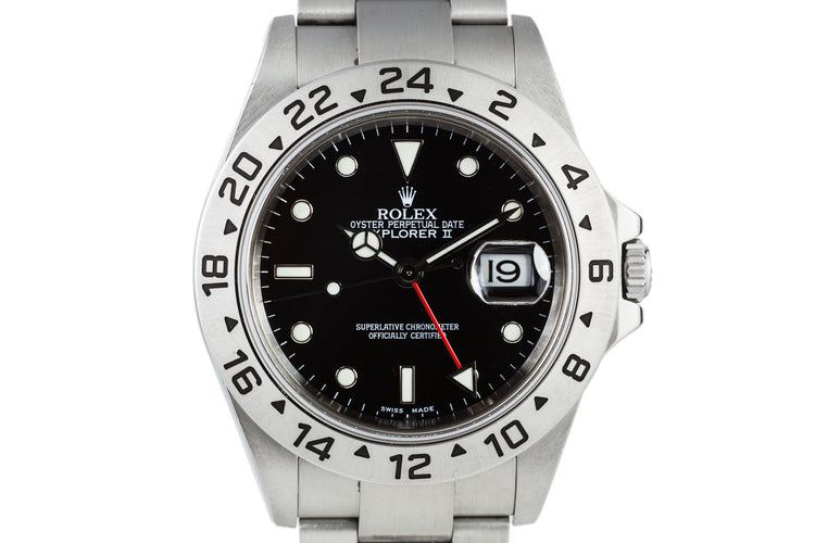 2004 Rolex Explorer II 16570 Black Dial with Box and Papers