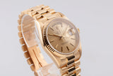 1985 Vintage Rolex 18K YG Day-Date 18038 Tapestry Dial with Box & Papers