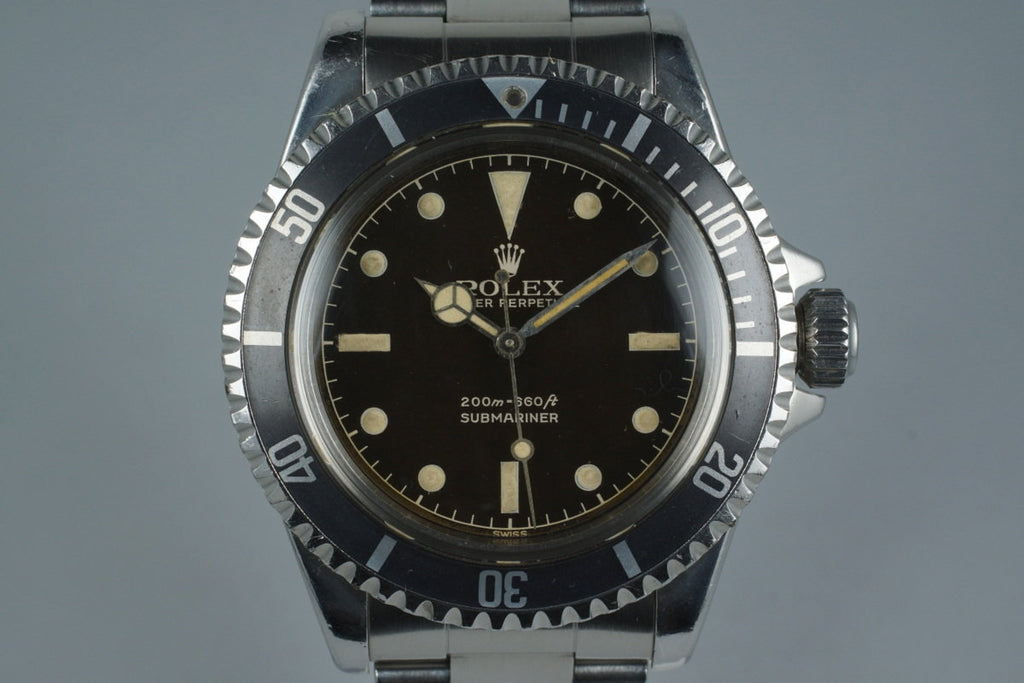 1962 Rolex Submariner 5512 PCG with Gilt Glossy Chapter Ring Chocolate Tropical Dial