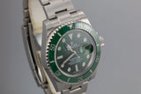 2019 Rolex Green Submariner 116610LV with Box and Papers
