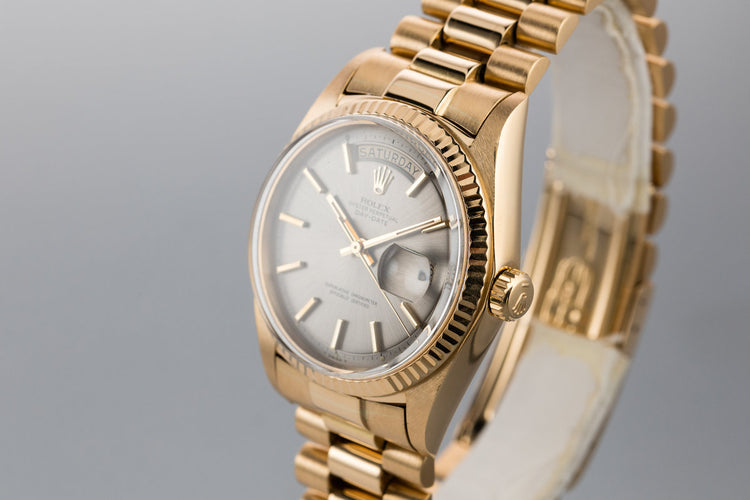 1970 Rolex 18K Day-Date 1803 Grey Dial
