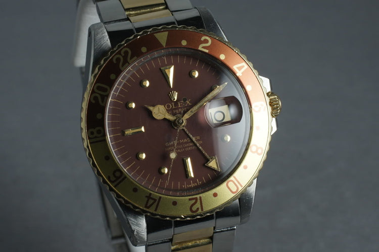 1970 Rolex GMT 14K/SS 1675 with Root Beer Dial