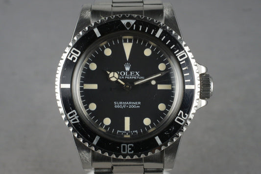 1984 Rolex Submariner 5513 Maxi Dial