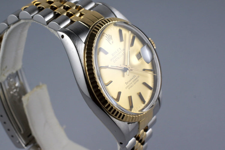 1983 Rolex Two Tone DateJust 16013 Champagne Tiffany & Co. Dial