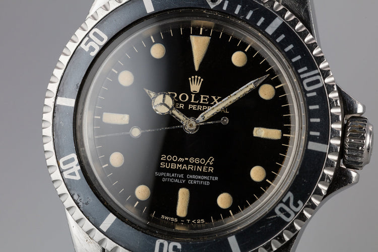 1965 Rolex Submariner 5512 Gilt 4 Line Dial with Box and Papers