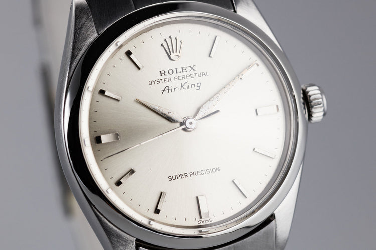1964 Rolex Air-King 5500 with SWISS only Silver Dial